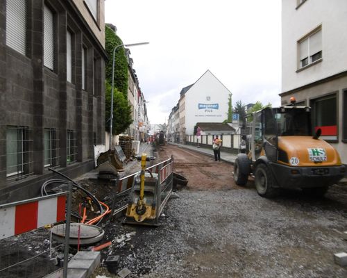 Bild: Die Neustraße während der Bauphase